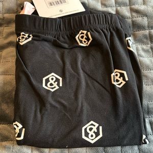 NWT Agnes & Dora black A&D logo buttery soft leggings size L